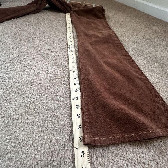 GAP Corduroy Flare Pants Brown 70s Style High Rise Size 27 Womens Retro Wide Leg - Picture 9 of 14